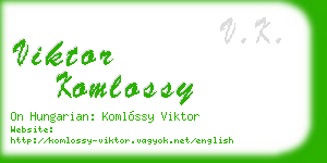 viktor komlossy business card